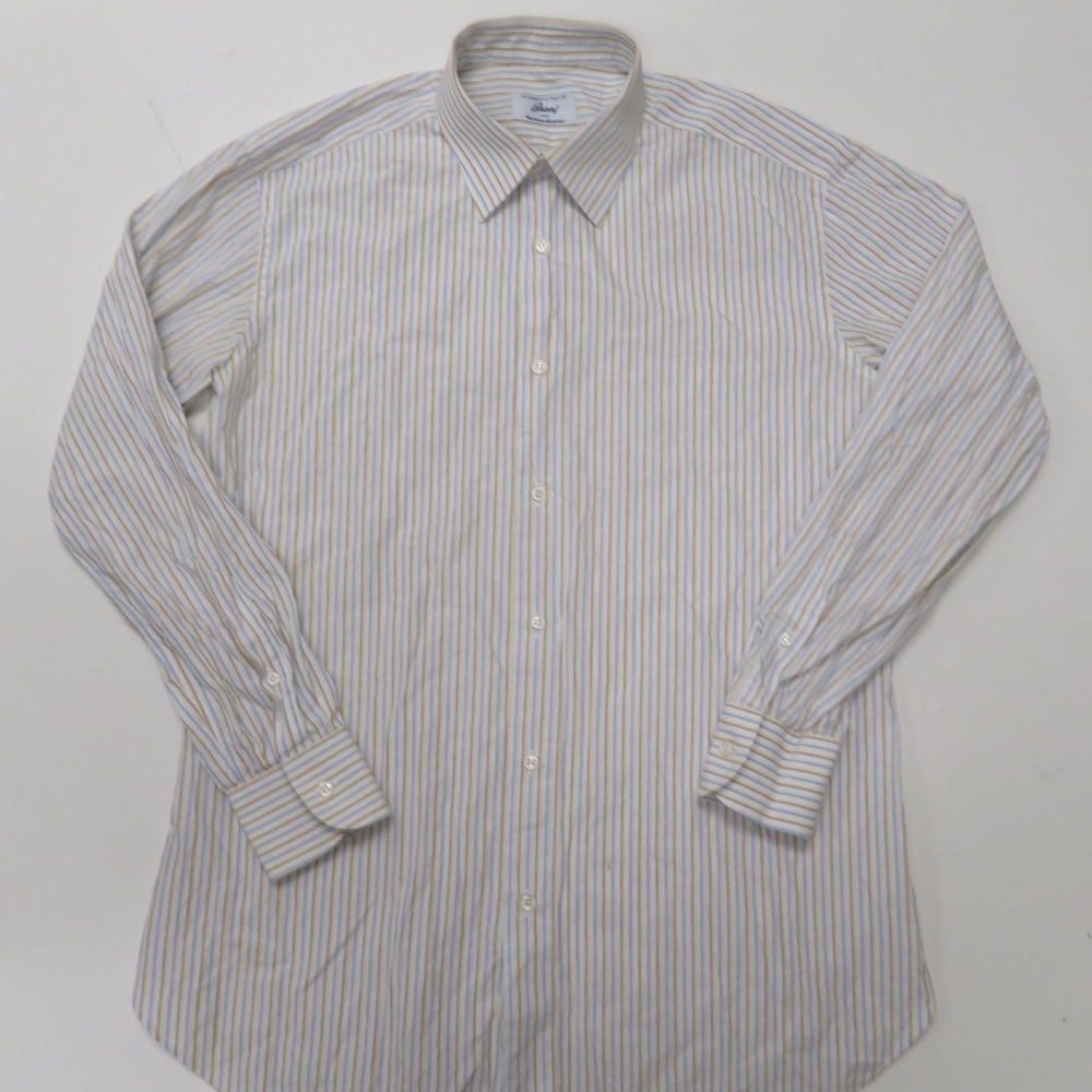 Brioni Mens Button Up Dress Shirt‎ Sz 16 Long Sleeve